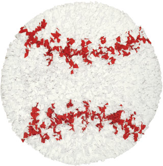 Name:Kids 02251 Shaggy Raggy Baseball Rug, Item id:1810_02251 (Medium Image)