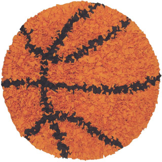 Name:Kids 02252 Shaggy Raggy Basketball Rug, Item id:1810_02252 (Medium Image)