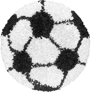 Name:Kids 02253 Shaggy Raggy Soccer Ball Rug, Item id:1810_02253 (Medium Image)