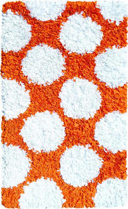 Kids 02265 Polkamania Orange/White Rug Thumbnail Image