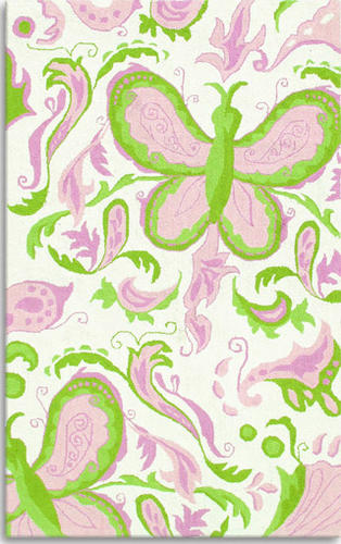 Name:Kids 11573 Butterfly Paisley Rug, Item id:1810_11573 (Medium Image)