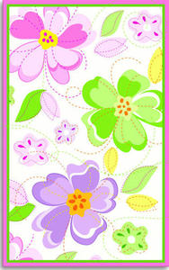 Kids 12352 Flower Stitch Rug Thumbnail Image