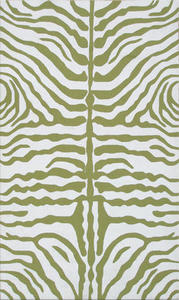 Resort 25221 Zebra Green Rug Thumbnail Image