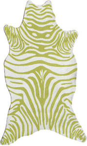 Resort 25256 Zebra Green Shaped Rug Thumbnail Image