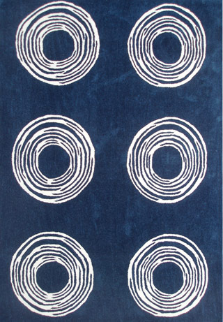 Name:Ecconox 72424 Circle Navy Rug, Item id:1810_72424 (Medium Image)