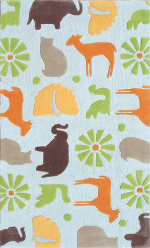 Name:Kids 74030 Menagerie Blue Rug, Item id:1810_74030 (Medium Image)