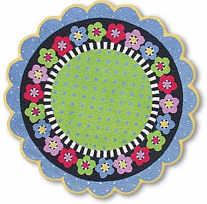 Name:Flower Dance Bright Round Rug, Item id:18_11-397R (Medium Image)