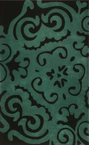 Angkor Teal Wool Area Rug