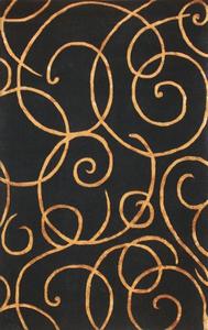 Copper Thread Black Rug Thumbnail Image