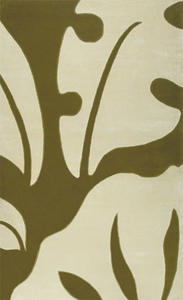 Tahiti Cream Dark Green Rug