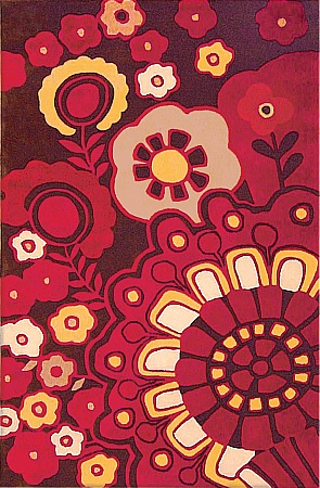 Name:60's Red Rug, Item id:18_72-106 (Medium Image)