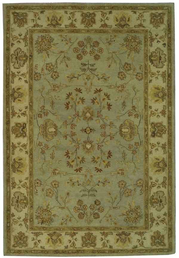 Name:Bergama Brg135C Light Blue / Ivory Traditional Rug, Item id:1910_BRG135C (Medium Image)