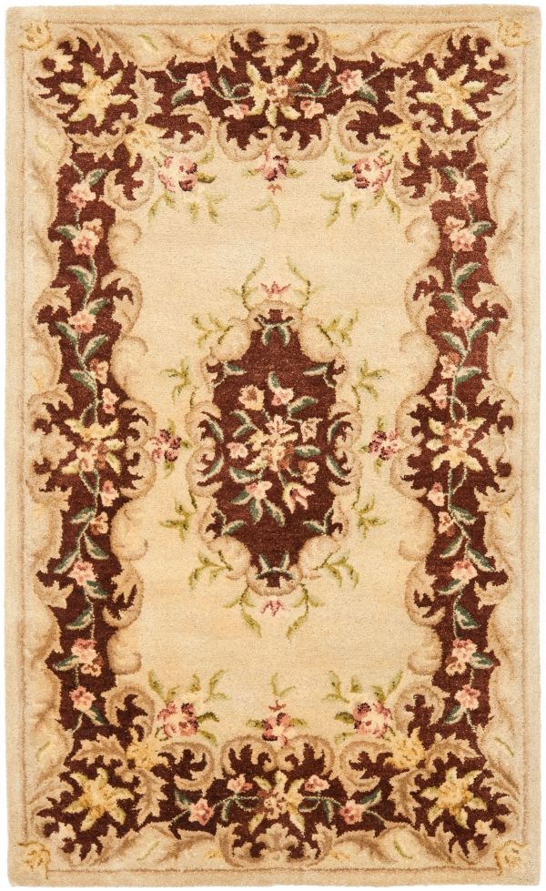 Name:Bergama Brg166C Ivory / Rust Traditional Rug, Item id:1910_BRG166C (Medium Image)