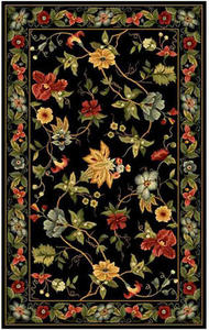 Name:Chelsea Hk311A Black Country & Floral Rug, Item id:1910_HK311A (Medium Image)