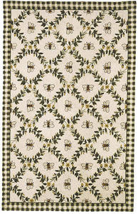 Name:Chelsea Hk55A Ivory / Green Country & Floral Rug, Item id:1910_HK55A (Medium Image)