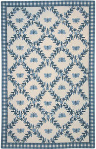 Name:Chelsea Hk55D Ivory / Blue Country & Floral Rug, Item id:1910_HK55D (Medium Image)