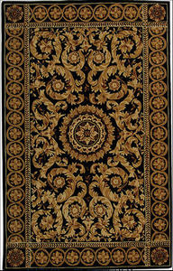 Name:Naples Na514B Black / Gold Traditional Rug, Item id:1910_NA514B (Medium Image)