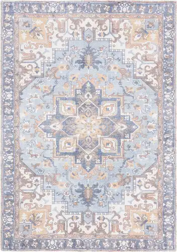 Safavieh Restoration Vintage Collection RVT702A Multi-Colored Hand Loomed Silk Rug Product Image