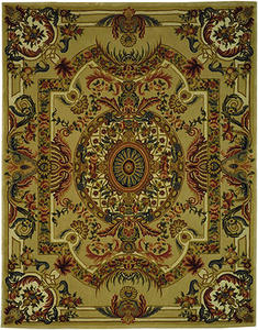 Name:Savonnerie Sav202A Sage / Beige Traditional Rug, Item id:1910_SAV202A (Medium Image)
