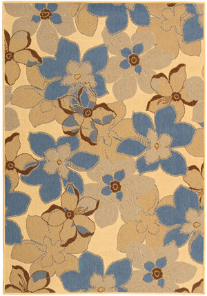 Name:Courtyard CY4022B Natural Brown / Blue Rug, Item id:1910_cy4022B (Medium Image)