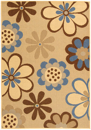 Name:Courtyard CY4035B Natural Brown / Blue Rug, Item id:1910_cy4035B (Medium Image)