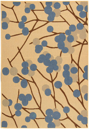 Name:Courtyard CY4037B Natural Brown / Blue Rug, Item id:1910_cy4037B (Medium Image)
