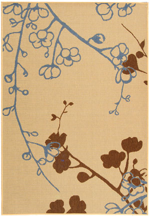 Name:Courtyard CY4038B Natural Brown / Blue Rug, Item id:1910_cy4038B (Medium Image)