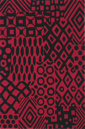 Name:Batik Red and Black Rug, Item id:23_72200 (Medium Image)