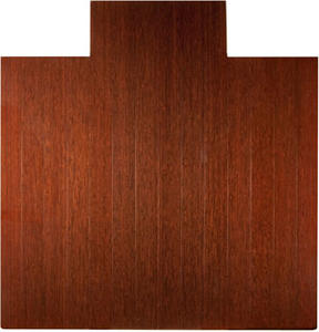 Name:Dark Cherry Wide Slat Bamboo Roll-Up Chair Mat w/Lip Rug, Item id:2410_amb240dc-lW (Medium Image)