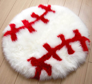 Name:Baseball Kids Rug, Item id:2510_baseball (Medium Image)