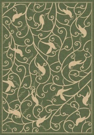 Name:Parakeets Green Rug, Item id:26_2743-1E06 (Medium Image)