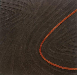 Poetry Chocolate Brown and Orange Area rugs