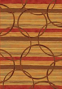 Circle-Stripe Spice Rug Thumbnail Image