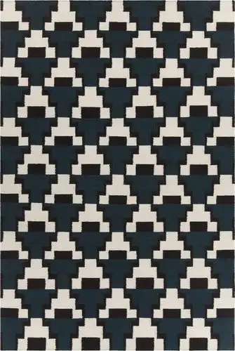 Chandra Bense AVO-34400 Dk. Blue Patterned Wool Rug Product Image