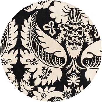 Name:Thomas Paul Damask Ebony-Cream Rug, Item id:2810_thomaspaul_damask-ebony-cream_DAEBC (Medium Image)