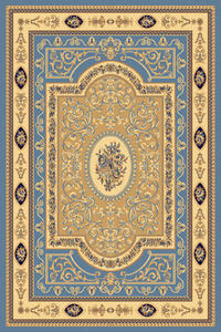Name:New Vision F. Aubusson Lt Blue Rug, Item id:2910_1365-LBL (Medium Image)