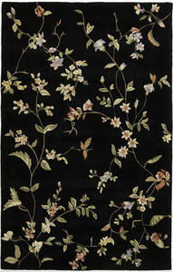 Name:Flora Misty Black Rug, Item id:2910_3035A (Medium Image)