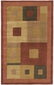 Name:Tribeca Tiles Red Rug, Item id:2910_3090B (Medium Image)