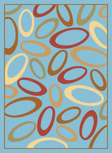 Name:Torino Circles Lt Blue Rug, Item id:2910_3872-LBL (Medium Image)