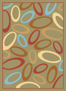 Name:Torino Circles Lt Green Rug, Item id:2910_3872-LGN (Medium Image)