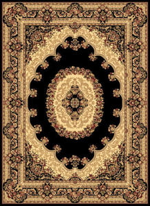 Name:New Vision Kerman Black Rug, Item id:2910_807-BLK (Medium Image)