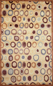 Name:Khaki Circles Rug, Item id:29_4060c (Medium Image)