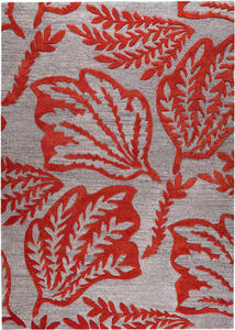 Name:Leaf Red/Gray Rug, Item id:3110_leaf-red-grey (Medium Image)