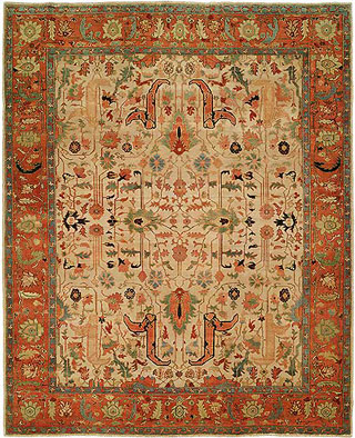 Name:Antique Heriz Zaurak Hand Knotted Rug, Item id:3510_antiquehz2 (Medium Image)