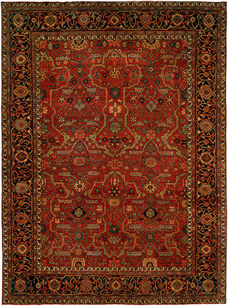 Name:Antique Heriz Garnet Star Hand Knotted Rug, Item id:3510_antiquehz5 (Medium Image)