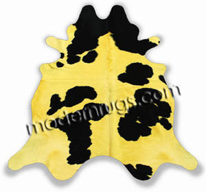 Name:Yellow Contrast Cowhide Rug, Item id:38_contrast_yellow (Medium Image)