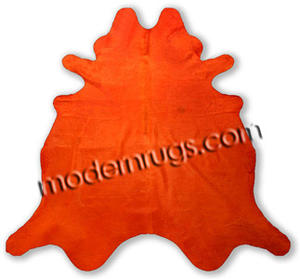 Name:Solid Tomato Cowhide Rug, Item id:38_tomato (Medium Image)