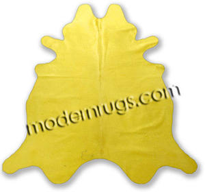 Name:Solid Yellow Cowhide Rug, Item id:38_yellow (Medium Image)