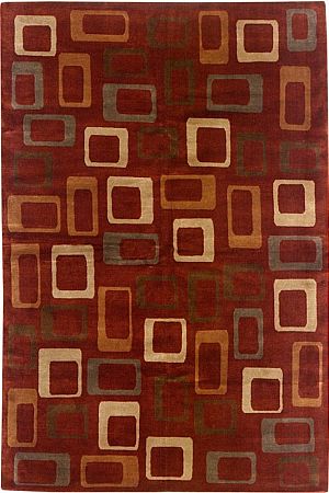 Name:Cobblestone Claret Tibetan Hand Knotted Rug, Item id:40_CobblestoneClaret (Medium Image)