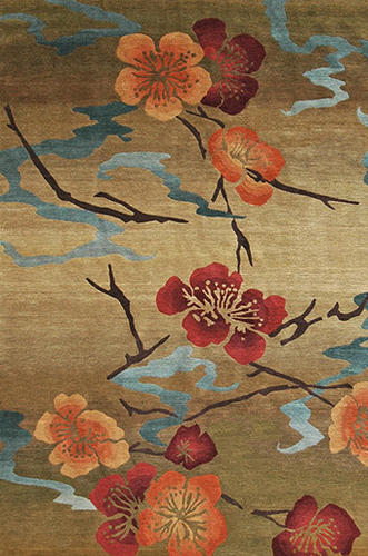 Name:Kimono Gold Hand Knotted Tibetan Rug, Item id:4410_Kimono_gold (Medium Image)